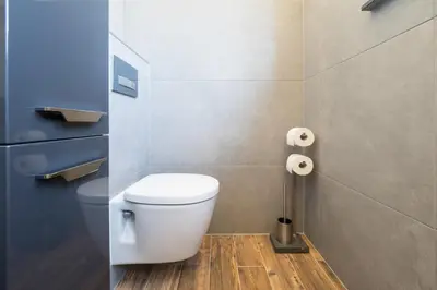 Ein Badezimmer in der Unterkunft Miralior Apartment Mainz - 110m2, Terrasse und Parkplatz - ideal für Gruppen und Familien