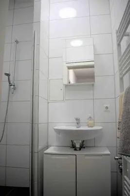 Ein Badezimmer in der Unterkunft Goldstadt Ferienwohnung