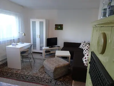 Ein Sitzbereich in der Unterkunft Haus Fermate