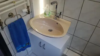 Ein Badezimmer in der Unterkunft Gewölbestudio Hemsbach
