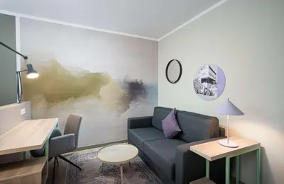 Ein Sitzbereich in der Unterkunft elaya hotel stuttgart ludwigsburg, Trademark by Wyndham