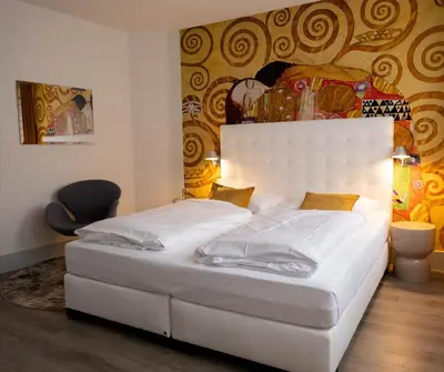 Ein Bett oder Betten in einem Zimmer der Unterkunft Hotel Ottheinrich