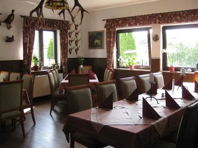 Ein Sitzbereich in der Unterkunft Wirtshaus zum Wilddieb