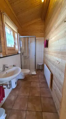 Ein Badezimmer in der Unterkunft Landgasthof Gänsberg