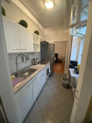 Küche/Küchenzeile in der Unterkunft 2 Zimmer Appartement am Bismarckplatz Heidelberg
