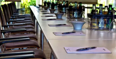 Der Geschäftsbereich oder Konferenzraum in der Unterkunft Hotel Ambiente Walldorf