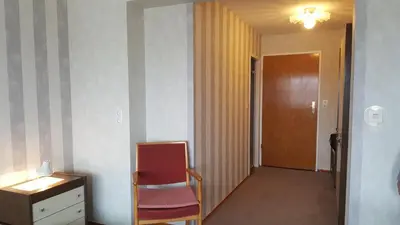 Ein Sitzbereich in der Unterkunft Gästehaus Fleck