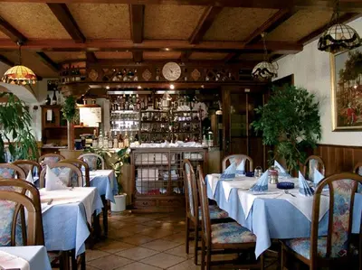 Ein Restaurant oder anderes Speiselokal in der Unterkunft Hotel Drei Könige