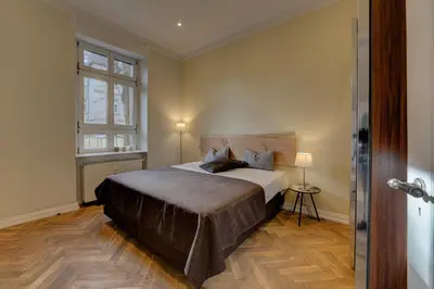 Ein Bett oder Betten in einem Zimmer der Unterkunft Zweite Heimat Heidelberg