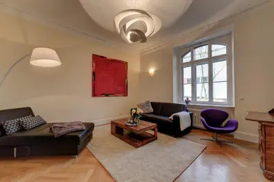 Ein Sitzbereich in der Unterkunft Zweite Heimat Heidelberg