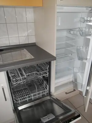 Küche/Küchenzeile in der Unterkunft Ferienwohnung in Hahnheim, Rheinhessen