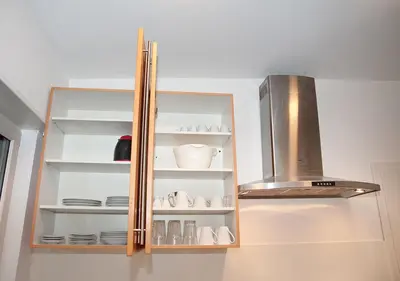 Küche/Küchenzeile in der Unterkunft Looks Inn