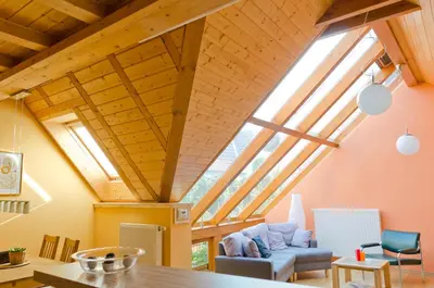 Ein Sitzbereich in der Unterkunft Ferienwohnung Pforte 7