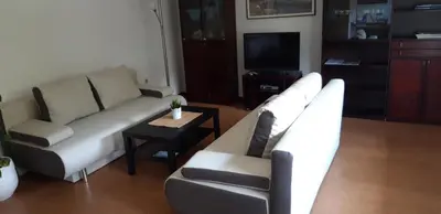 Ein Sitzbereich in der Unterkunft Ferienwohnung Neckarblick