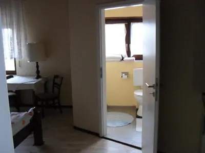 Ein Badezimmer in der Unterkunft Gasthof und Pension Mainzer Rad