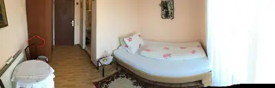 Ein Bett oder Betten in einem Zimmer der Unterkunft Gasthof und Pension Mainzer Rad