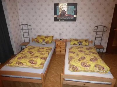 Ein Bett oder Betten in einem Zimmer der Unterkunft Ferienwohnung bei Michels