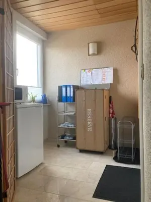 Küche/Küchenzeile in der Unterkunft Ferienwohnung Knittel