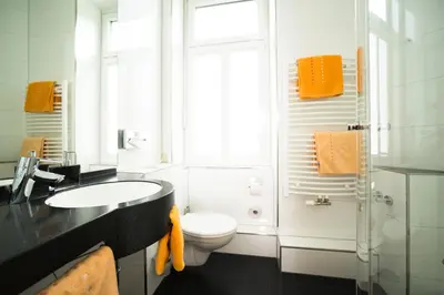 Ein Badezimmer in der Unterkunft Hotel-Pension Berger