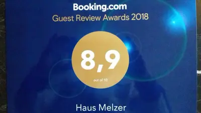 Ein Zertifikat, Auszeichnung, Logo oder anderes Dokument, das in der Unterkunft Haus Melzer ausgestellt ist