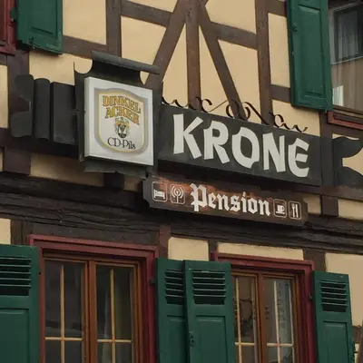 Ein Zertifikat, Auszeichnung, Logo oder anderes Dokument, das in der Unterkunft Pension Krone Sternenfels ausgestellt ist