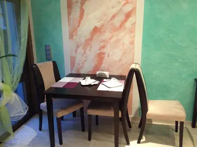Ein Sitzbereich in der Unterkunft Hotel Feiertag