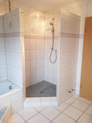 Ein Badezimmer in der Unterkunft Monteurzimmer Obersulm