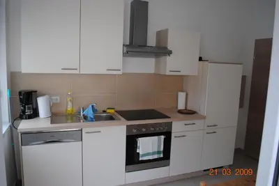 Küche/Küchenzeile in der Unterkunft Ferienwohnung Scholl
