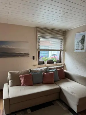 Ein Sitzbereich in der Unterkunft Ferienwohnung Gisela
