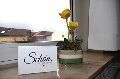 Ein Zertifikat, Auszeichnung, Logo oder anderes Dokument, das in der Unterkunft Ferienwohnung auf dem Dorf, Külsheim ausgestellt ist