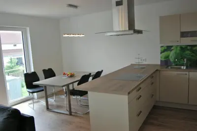 Küche/Küchenzeile in der Unterkunft Boardinghouse-Niedernberg