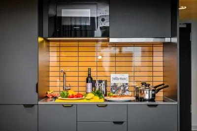 Küche/Küchenzeile in der Unterkunft Staycity Aparthotels Heidelberg
