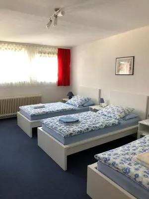 Ein Bett oder Betten in einem Zimmer der Unterkunft Urberacher Hof