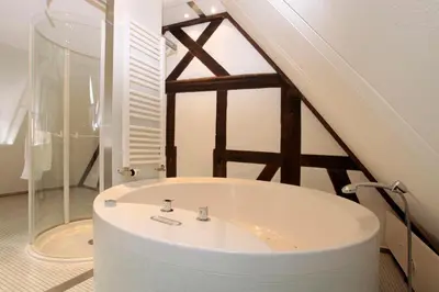 Ein Badezimmer in der Unterkunft Mühle am Schlossberg