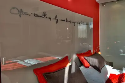 Ein Sitzbereich in der Unterkunft ART-Hotel Braun