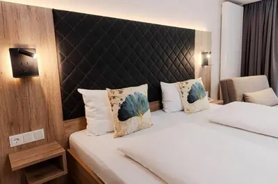 Ein Bett oder Betten in einem Zimmer der Unterkunft Landgasthof zur Linde