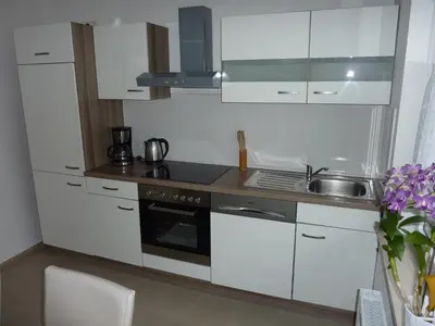 Küche/Küchenzeile in der Unterkunft Ferienwohnung Landwehr