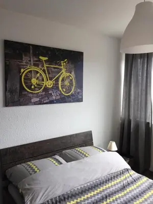 Ein Bett oder Betten in einem Zimmer der Unterkunft Deluxapartment