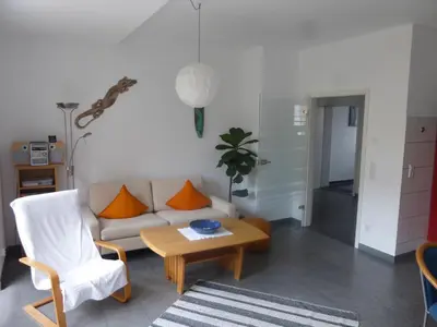 Ein Sitzbereich in der Unterkunft Fewo Max und Moritz