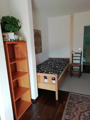 Ein Bett oder Betten in einem Zimmer der Unterkunft Ferienwohnung Schlossblick