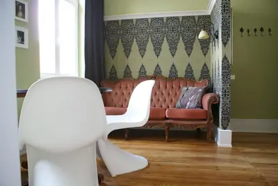Ein Sitzbereich in der Unterkunft Gästehaus Zweite Heimat