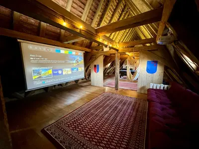 TV/Unterhaltungsangebot in der Unterkunft Zum Alten Marstall - Eventscheune für Gruppen tagen - feiern - übernachten