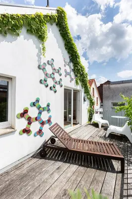 Ein Balkon oder eine Terrasse in der Unterkunft Gruppenhaus Darmstadt
