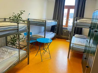 Ein Bett oder Betten in einem Zimmer der Unterkunft Steffis Hostel Heidelberg