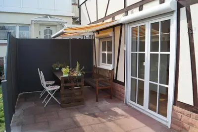 Ein Balkon oder eine Terrasse in der Unterkunft Ferienhaus in Wörth am Main
