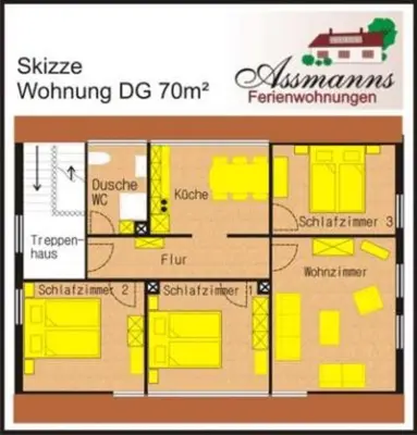 Ein Zertifikat, Auszeichnung, Logo oder anderes Dokument, das in der Unterkunft Assmanns Ferienwohnungen Ost ausgestellt ist