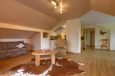 Ein Sitzbereich in der Unterkunft Panorama-Fewo Töpfer
