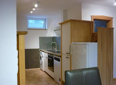 Küche/Küchenzeile in der Unterkunft Haus am Sandsteinbruch
