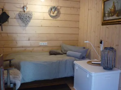 Ein Sitzbereich in der Unterkunft Haus am Sandsteinbruch