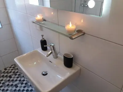 Ein Badezimmer in der Unterkunft Monteurswohnung am Wasserturm